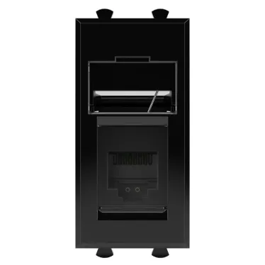 Avanti Телефонная розетка ''Черный квадрат'' RJ-12, 1 модульная