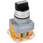 Переключатель D7-20X33 3 полож. 1з+1р возв. черный GENERICA