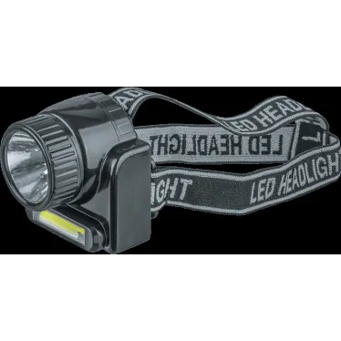 Фонарь светодиодный NPT-H20-ACCU налобный 1COB LED 3Вт+1LED 3Вт Lead-acid 0,5 Ач