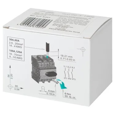 Выключатель-разъединитель ВНК-32-31130 PRO mvr20-3-100E 3П 100А с установленной фронтальной рукояткой управления