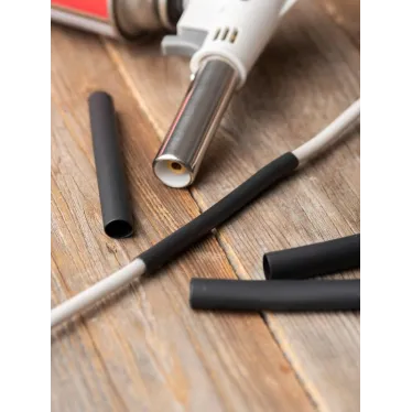 Термоусаживаемая трубка ТУТк с клеевым слоем нг 9/3 черная в отрезках по 1м PROxima