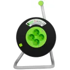 Удлинитель силовой на катушке пластик 4 розетки без заземления 20м ПВС 2x1.5мм2 GREEN LINE KAT-2x1.5-20m Greenline ЭРА