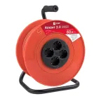 Удлинитель на катушке Атлант 2.0 4 гнезда 50м с заземлением ПВС 3x1.0 10А/2.2кВт PROxima