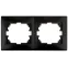 Рамка для розеток и выключателей Intro Plano 1-502-05 на 2 поста горизонтальная, СУ, антрацит