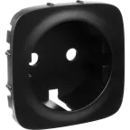 Valena ALLURE Лицевая панель розетки 2К+З Антрацит