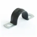 Скоба металлическая двухлапковая с полимерным покрытием СМД-П d16-17 мм (100 шт/уп) Промрукав