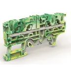 Клемма заземления 4 точки подключения на 2,5 кв.мм