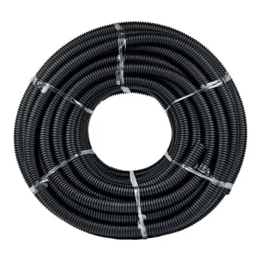 Труба ПНД гибкая гофрированная d20мм, тяжёлая с протяжкой, 100м, цвет черный PROxima