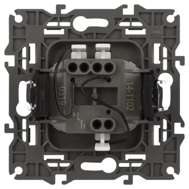 Выключатель с подсветкой, 10АХ-250В, Эра Elegance, сл.кость,14-1102-02