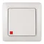 ХИТ Выключатель одноклавишный скрытый белый