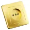 Розетка скрытая золото