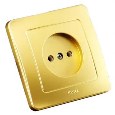 Розетка скрытая золото
