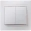 Выключатель 2-клавишный 10А керамика КВАРТА белый (ВС10-2-0-КБ )
