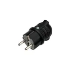 Вилка угловая влагозащищенная, с/з, 16 А, IP44 каучук, REXANT