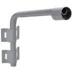 LIGHTING Кронштейн КР-2 D-60мм L-500мм под монтажную ленту 2 хомута серый IEK