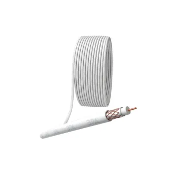 Кабель коаксиальный RG-6U 75 Ом Cu/(оплётка Cu 64%) PVC цвет белый бухта 100 м