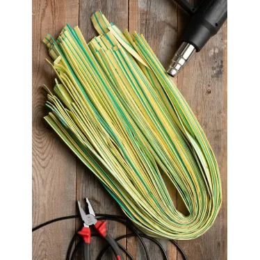 Трубка термоусаживаемая ТУТ нг 25/12,5 желто-зеленая в отрезках по 1м PROxima