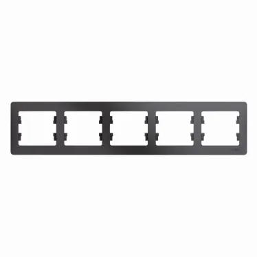 GLOSSA рамка 5-постовая горизонтальная графит