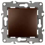 Выключатель, 10АХ-250В, б.л., Эра12, бронза,12-1001-13