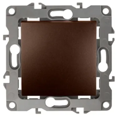 Выключатель, 10АХ-250В, б.л., Эра12, бронза,12-1001-13