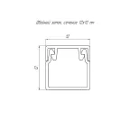 Кабель-канал серый RAL 7035 2-й замок в п/э 12х12 мм (242м/уп)