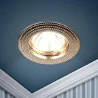 Светильник литой MR16,12V/220V, 50W золото KL55 GD