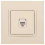 Розетка RJ45, Эра Elegance, сл.кость, 14-3107-02