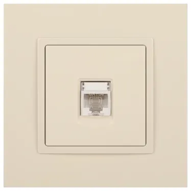 Розетка RJ45, Эра Elegance, сл.кость, 14-3107-02