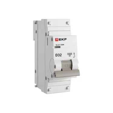 Авт. выкл. 1P 32А (D) 10kA ВА 47-100M без тепл. расцепит. EKF PROxima
