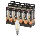 Лампа светодиодная филаментная F-LED B35-7W-827-E14 (филамент, свеча, 7Вт, тепл, E14 (10/100/2800)