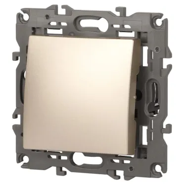 Выключатель, 10АХ-250В, Эра Elegance, шампань,14-1101-04