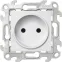 Розетка 2К с защитными шторками, белый