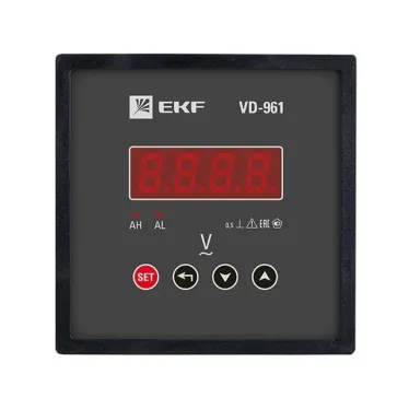 Вольтметр цифровой VD-961 на панель (96х96) однофазный PROxima