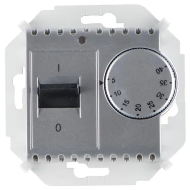 Регулятор для тёплого пола, с зондом, 16А, 230В, 3600Вт, 5-40град, IP20, алюминий