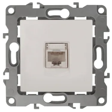 Розетка информационная RJ45, Эра12, слоновая кость, 12-3107-02