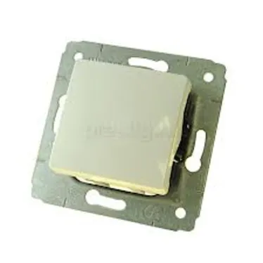 CARIVA Переключатель одноклавишный в рамку бежевый