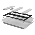 Дверь перфорированная двустворчатая 800мм шкафа LINEA N 42U черная