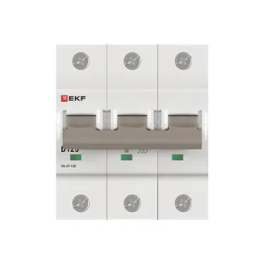 Выключатель автоматический трехполюсный 125А D ВА47-125