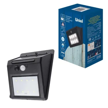 Светодиодный садовый светильник USL-F-163/PT120 SENSOR на солнечной батарее с датчиком движения. Белый свет. 1*АА Li-Io аккумулятор в/к. IP44