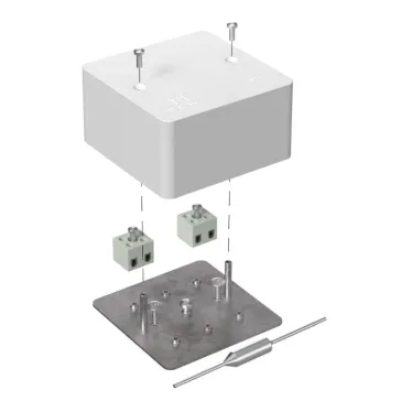 Коробка огнестойкая для кабель-канала 40-0460-FR2.5-4-П Е15-Е120 с термопредохранителем 85х85х45