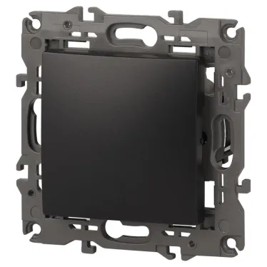 Выключатель, 10АХ-250В, Эра Elegance, антрацит,14-1101-05