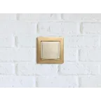 VALENA Розетка с заземлением с крышкой в рамку слоновая кость