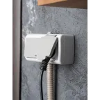 Блок розетка Мурманск 1-м 16А с заземлением с крышкой + одноклавишный выключатель IP54 серый