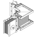 Секц. угл. лев. 1000А Al 3L+N+PER НК IP55 тран.