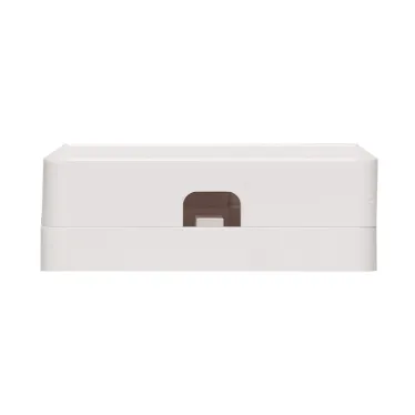 Корпус настенной розетки TERACOM PRO на 2 модуля Keystone со шторками и маркерами белый