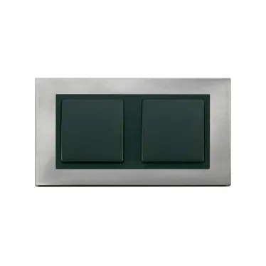 Рамка на 3 поста, S82N, сталь матовая - графит (металл)