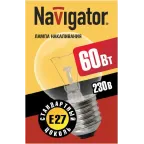 Лампа накаливания декоративная ДШ 60вт Р45 230в Е27 (шар)