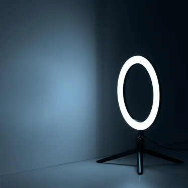 Светильник кольцевой 14W 700lm 3000-6500K 5V USB IP20 260*23мм черный дим пульт LED 1/20 | RL002 | Gauss