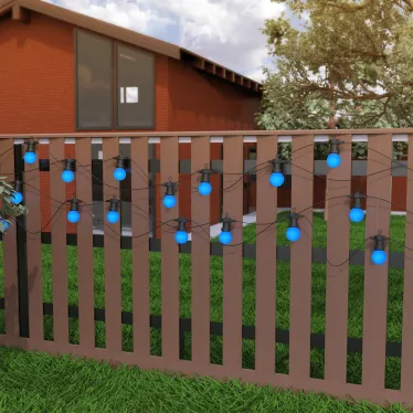 Гирлянда светодиодная "Белт Лайт" серия Holiday, 10 ламп, 7,7 м, IP44, синий, 1/6 | HL063 | Gauss