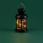 Декоративный фонарь с шариками 12х12х20,6 см, черный корпус, теплый белый цвет свечения | 513-061 | NEON-NIGHT